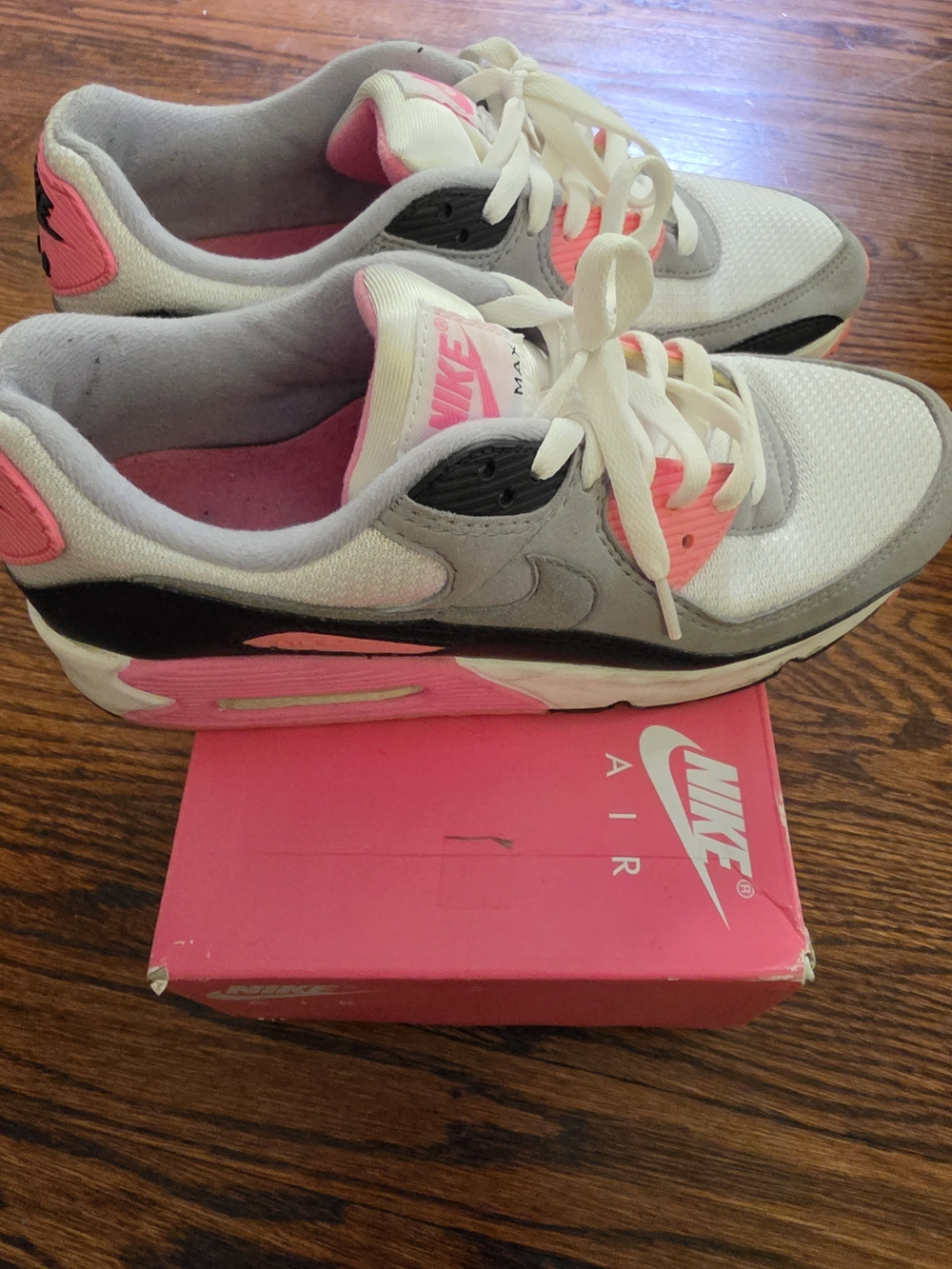 Nike Women’s Gray, Pink & Black Air-Style Sneakers - Picture 2 of 11